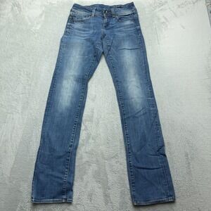 G-Star RAW Jeans Womens 27 Blue Midge Mid Straight Denim Faded Wash Classic